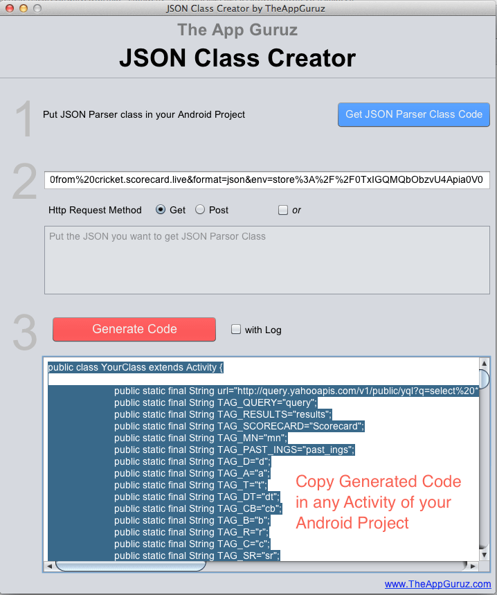 Json Class Creator