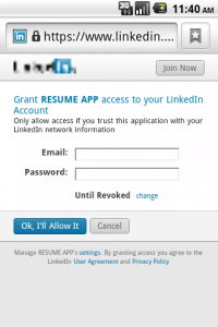 android linkedin connectiviy demo