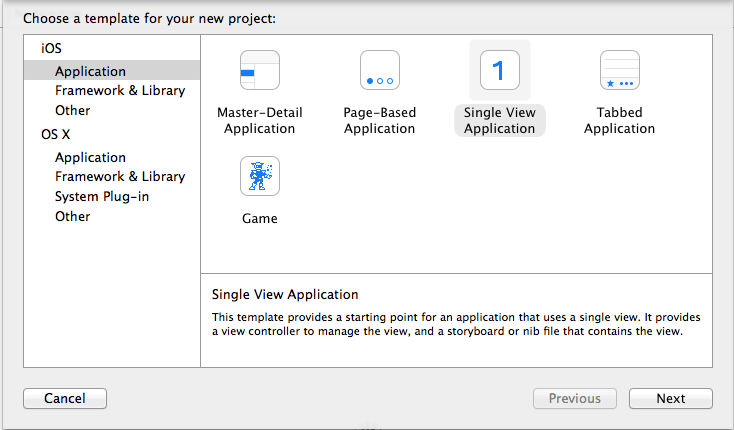 create-single-view-application