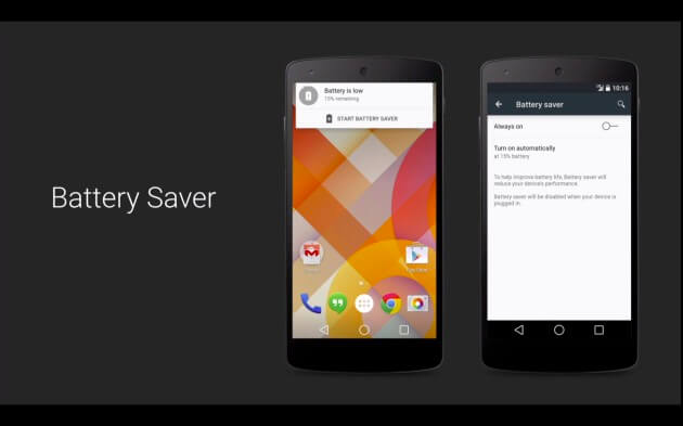 android lolipop battery saver