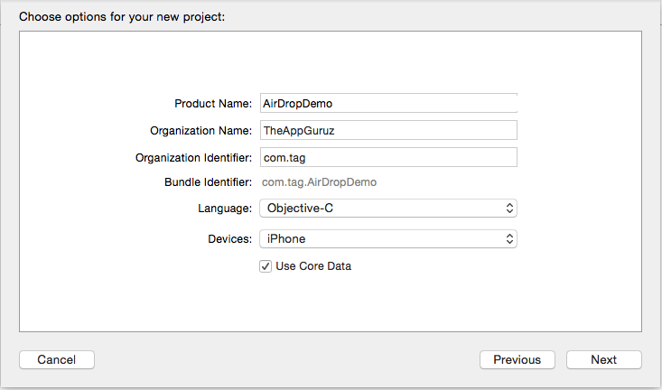 choose-options-for-new-project