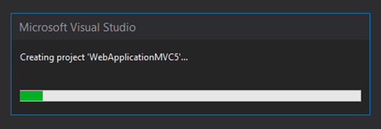 creating project mvc 5