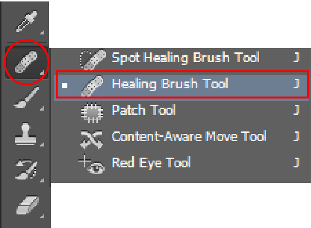 Image result for healing brush in photoshop