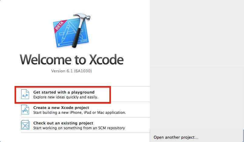 welcome to xcode