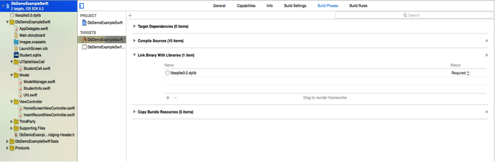 link-sqlite-library