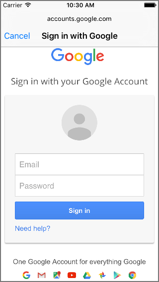 HOW TO SIGN IN WITH GOOGLE ACCOUNT IN IOS