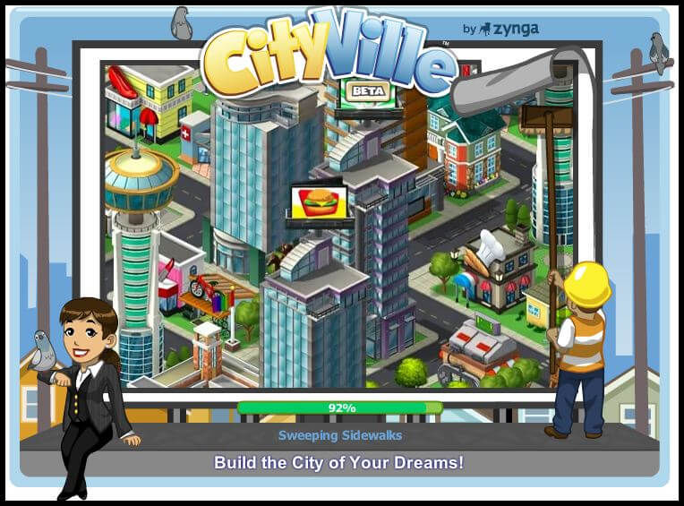 CityVille build the city of your dream loading screen