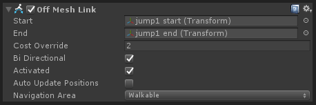 Off mesh link component