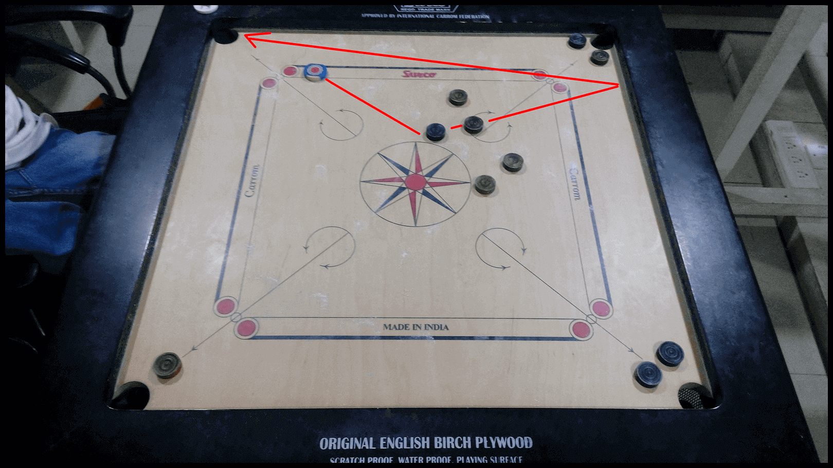 Carrom Game Trick view